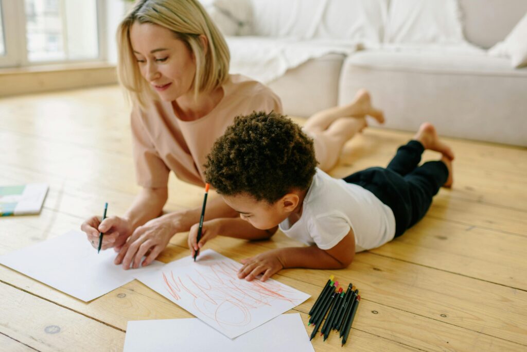 Boy drawing